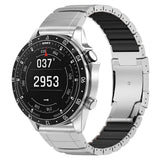 Universal Garmin 22mm QuickFit EIDERWOOD Titanium Reim m. Farget Silikon - Sølv / Svart