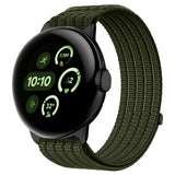Google Pixel Watch 4 / 3 / 2 / 1 (41mm) EIDERWOOD Nylon Klokkerem – Mørkegrønn