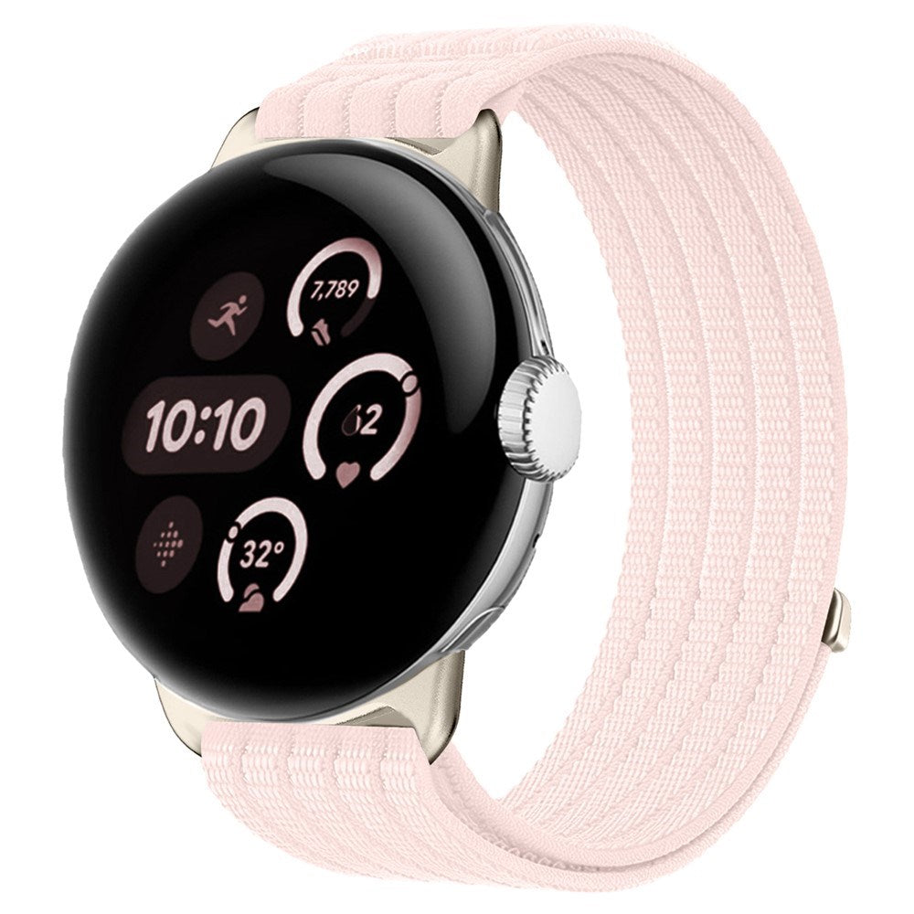 Google Pixel Watch 4 / 3 / 2 / 1 (41mm) EIDERWOOD Nylon Klokkerem – Rosa