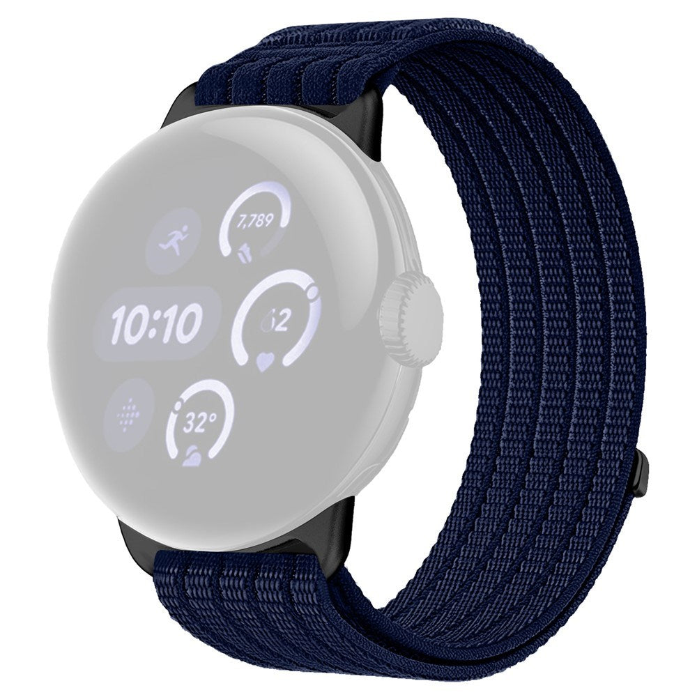 Google Pixel Watch 4 / 3 (45mm) EIDERWOOD Nylon Klokkerem – Mørk Blå