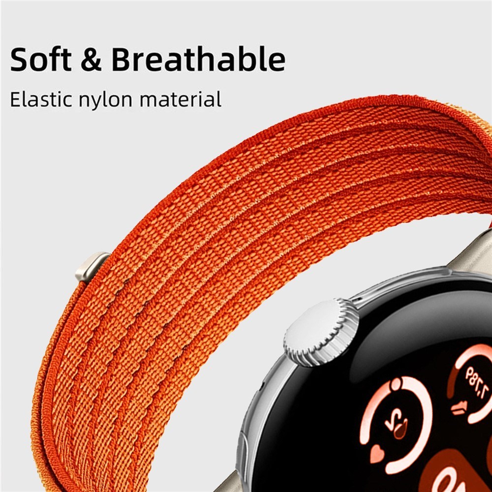 Google Pixel Watch 4 / 3 (45mm) EIDERWOOD Nylon Klokkerem – Svart