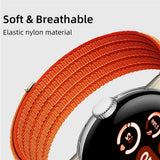 Google Pixel Watch 4 / 3 (45mm) EIDERWOOD Nylon Klokkerem – Rosa