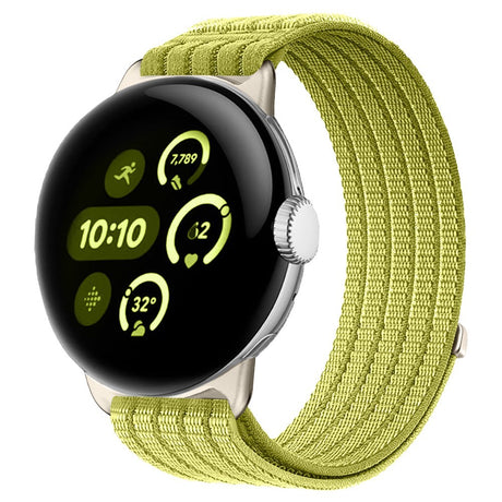 Google Pixel Watch 4 / 3 (45mm) EIDERWOOD Nylon Klokkerem – Grønn