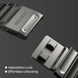 Apple Watch (42/44/SE/45/46/49mm) Aulumu C01 Titan Stropp - Sølv