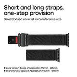 Apple Watch (42/44/SE/45/46/49mm) Aulumu C03 Nylon Stropp - Sølv / Svart