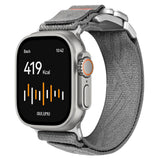 Apple Watch (42/44/SE/45/46/49mm) Aulumu C03 Nylon Stropp - Sølv