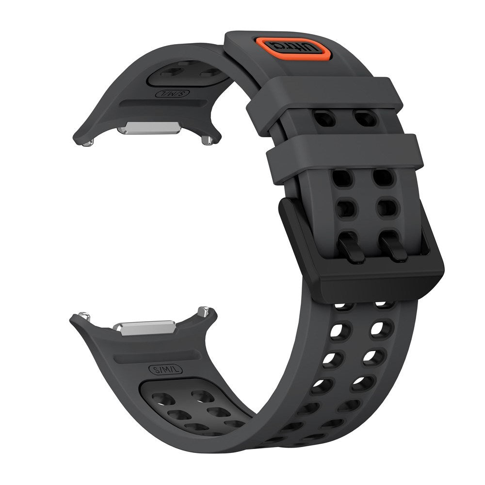 Samsung Galaxy Watch Ultra 2 / Ultra (47mm) Silikon Reim m. Ventilasjonshull - Svart