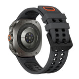 Samsung Galaxy Watch Ultra 2 / Ultra (47mm) Silikon Reim m. Ventilasjonshull - Svart