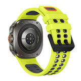 Samsung Galaxy Watch Ultra 2 / Ultra (47mm) Silikon Reim m. Ventilasjonshull - Gul / Grå