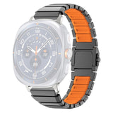 Samsung Galaxy Watch Ultra 2 / Ultra (47mm) Magnetisk Metall Reim m. Silikon - Grå / Oransje