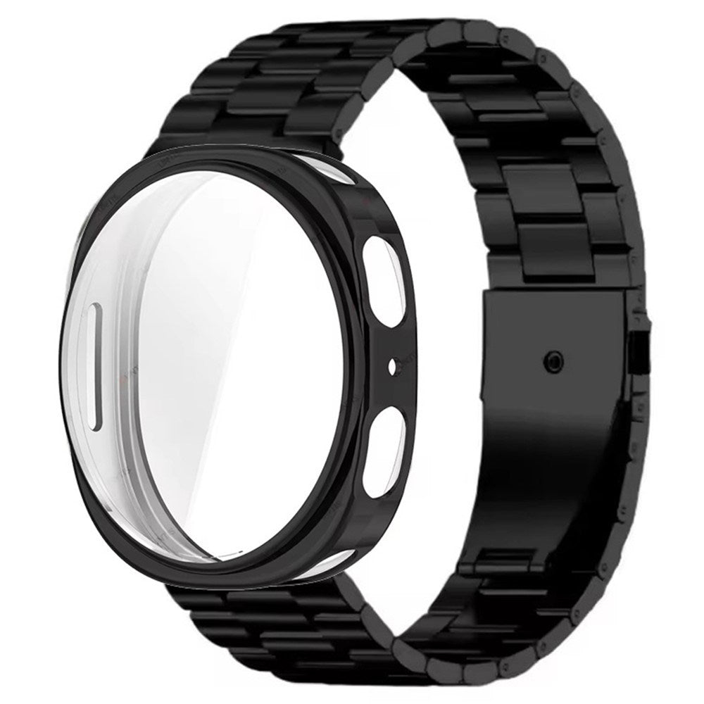 Samsung Galaxy Watch 8 / 9 (40mm) EIDERWOOD Rustfri Stål Klokkereim m. Plast Deksel – Svart
