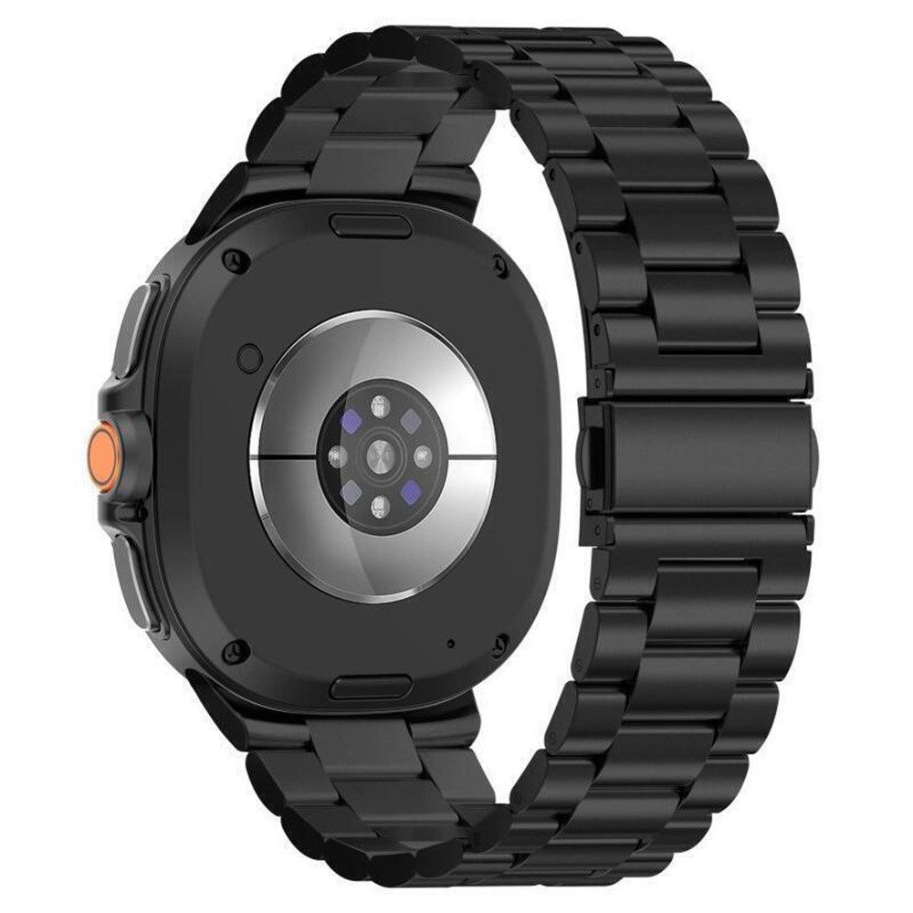 Samsung Galaxy Watch 8 / 9 (40mm) EIDERWOOD Rustfri Stål Klokkereim m. Plast Deksel – Svart