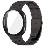 Samsung Galaxy Watch 8 / 9 (40mm) EIDERWOOD Rustfri Stål Klokkereim m. Plast Deksel & Skjermbeskytter - Svart