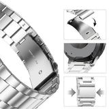 Samsung Galaxy Watch 8 / 9 (40mm) EIDERWOOD Rustfri Stål Klokkereim m. Plast Deksel & Skjermbeskytter - Svart