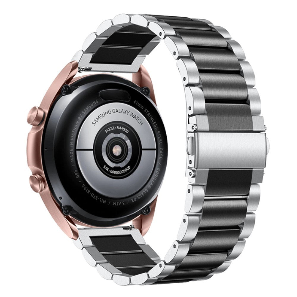 Universell Smartklokke (20mm) Rustfritt Stål Rem - Sølv / Svart