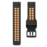 Garmin Universal Silikonstropp med Doble Dull (26mm QuickFit) - Svart / Oransje