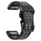 Garmin Universal Silikonstropp med Doble Dull (26mm QuickFit) - Svart / Grå