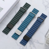 Smartwatch-Rem 20 mm Magnetisk Litchi-Skinn - Svart