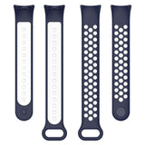 Xiaomi Smart Band 10 / 9 / 8 / NFC Silikon Klokkereim - Mørk Blå / Hvit
