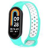 Xiaomi Smart Band 10 / 9 / 8 / NFC Silikon Klokkereim - Turkis / Hvit
