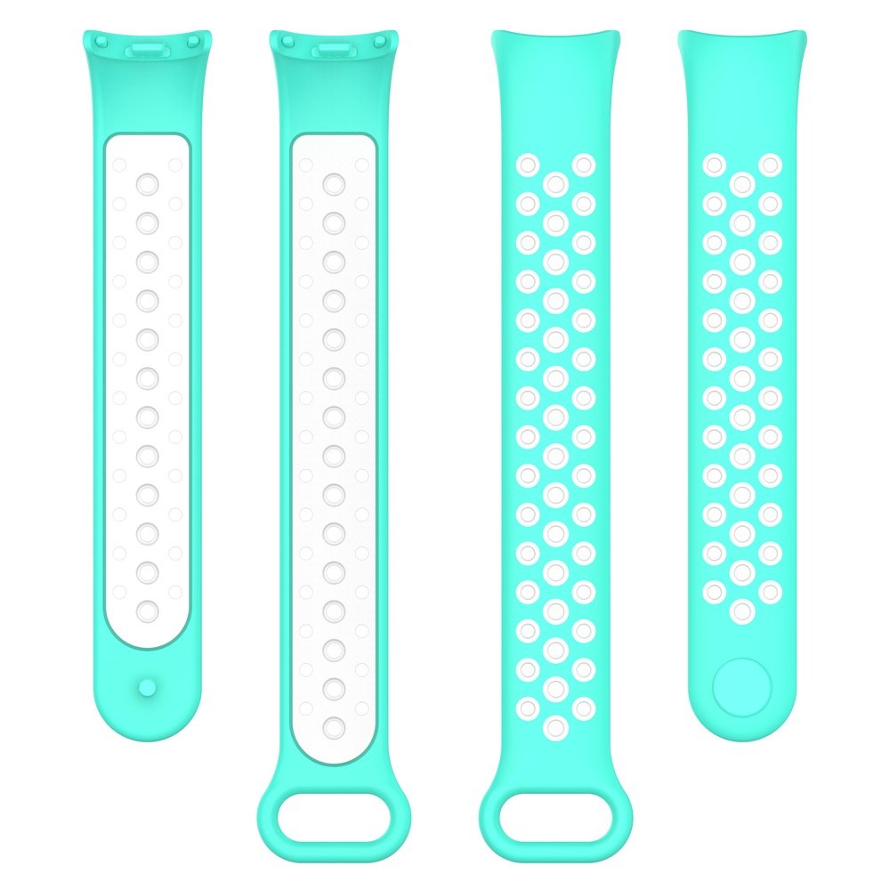 Xiaomi Smart Band 10 / 9 / 8 / NFC Silikon Klokkereim - Turkis / Hvit