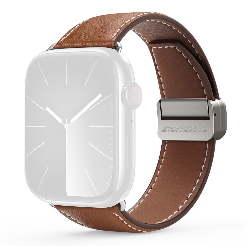 Apple Watch (38/40/SE/41/42 mm) DUX DUCIS Klokkerem i Kunstskinn – Brun
