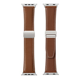 Apple Watch (38/40/SE/41/42 mm) DUX DUCIS Klokkerem i Kunstskinn – Brun
