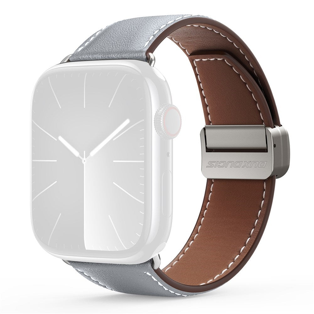 Apple Watch (38/40/SE/41/42 mm) DUX DUCIS Klokkerem i Kunstskinn – Grå