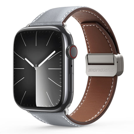 Apple Watch (38/40/SE/41/42 mm) DUX DUCIS Klokkerem i Kunstskinn – Grå