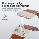 Apple Watch (42/44/SE/45/46/49 mm) DUX DUCIS Klokkerem i Kunstskinn – Brun