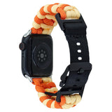 Apple Watch (38/40/SE/41/42mm) EIDERWOOD Flettet Nylon Reim - Oransje / Gul