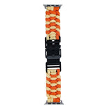 Apple Watch (38/40/SE/41/42mm) EIDERWOOD Flettet Nylon Reim - Oransje / Gul