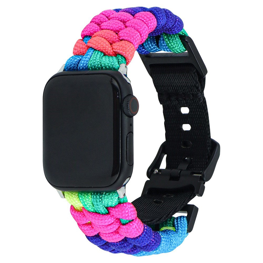 Apple Watch (38/40/SE/41/42mm) EIDERWOOD Flettet Nylon Reim - Multi