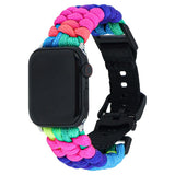 Apple Watch (38/40/SE/41/42mm) EIDERWOOD Flettet Nylon Reim - Multi