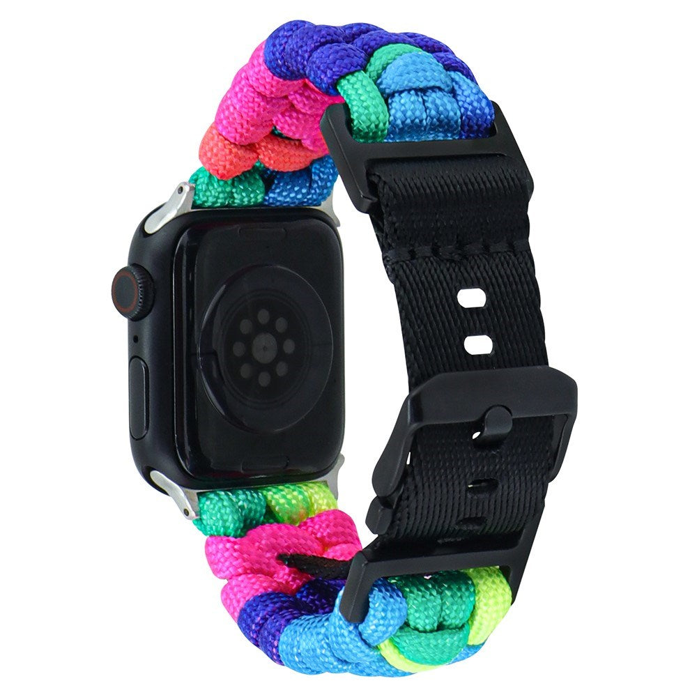 Apple Watch (42/44/SE/45/46/49mm) EIDERWOOD Flettet Nylon Reim - Multi