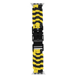 Apple Watch (42/44/SE/45/46/49mm) EIDERWOOD Flettet Nylon Reim - Gul / Svart