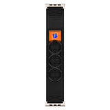 Apple Watch (42/44/SE/45/46/49mm) EIDERWOOD Nylon Klokkereim - Svart