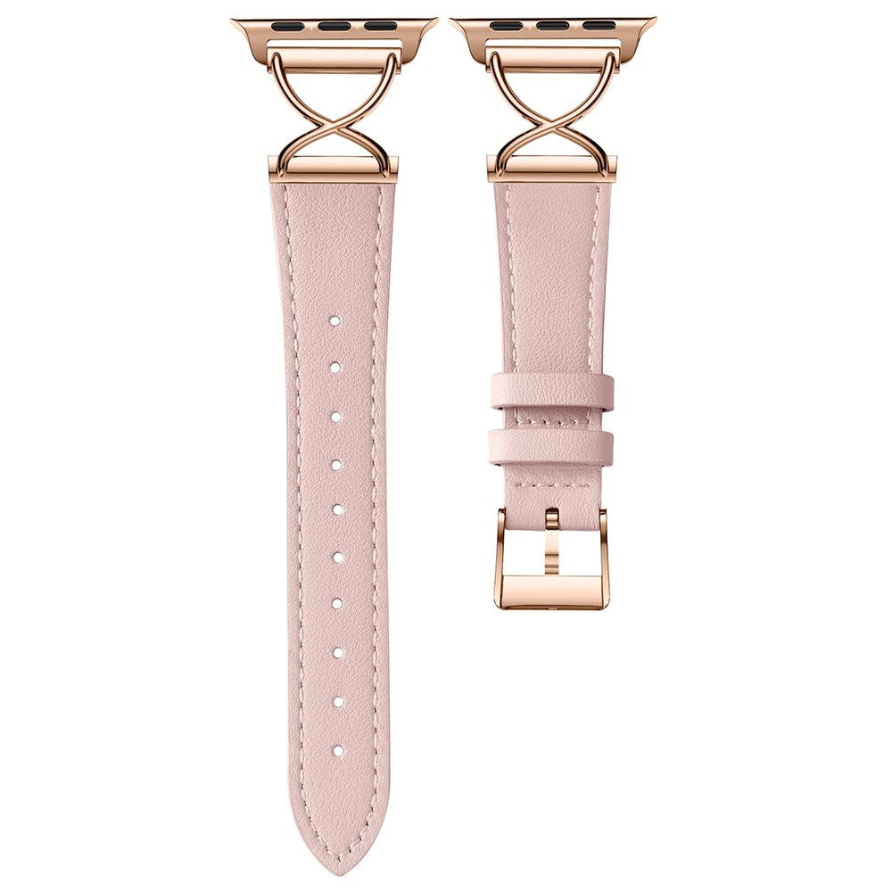 Apple Watch (38/40/SE/41/42mm) Nøytral kunstskinnrem - Rosa