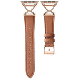 Apple Watch (38/40/SE/41/42mm) Nøytral kunstskinnrem - Brun