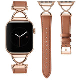 Apple Watch (38/40/SE/41/42mm) Nøytral kunstskinnrem - Brun