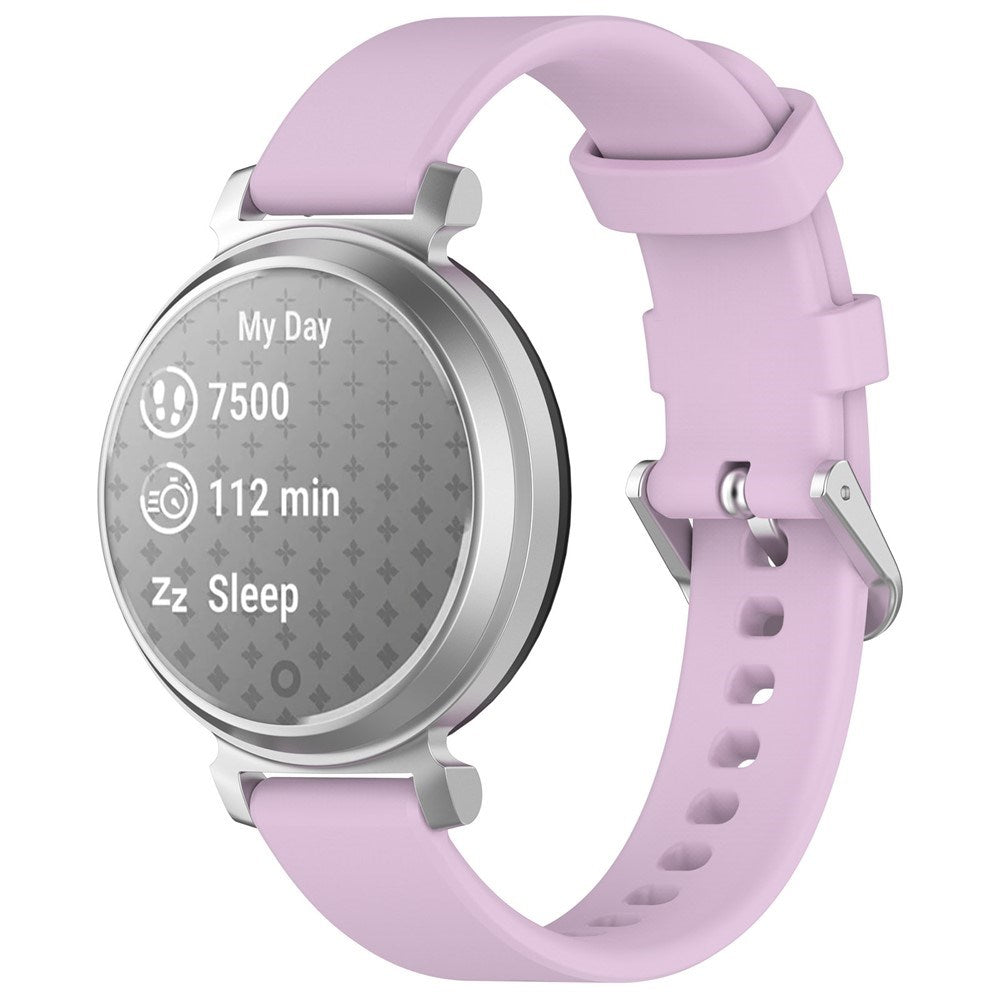 EIDERWOOD Garmin Lily 2 Silikonrem med Metallspenne - Lilla