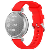 EIDERWOOD Garmin Lily 2 Silikonrem med Metallspenne - Rød
