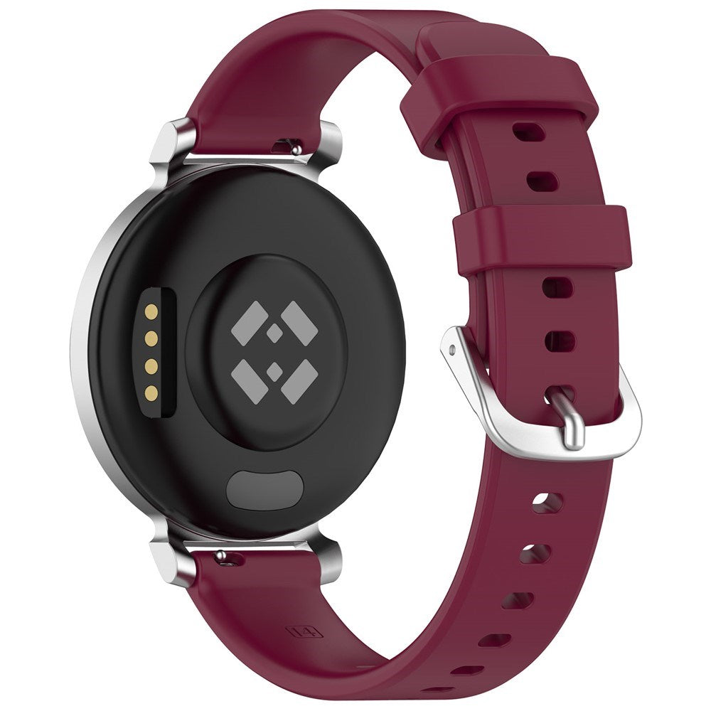 EIDERWOOD Garmin Lily 2 Silikonrem med Metallspenne - Mørk Rød