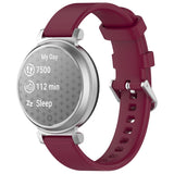 EIDERWOOD Garmin Lily 2 Silikonrem med Metallspenne - Mørk Rød