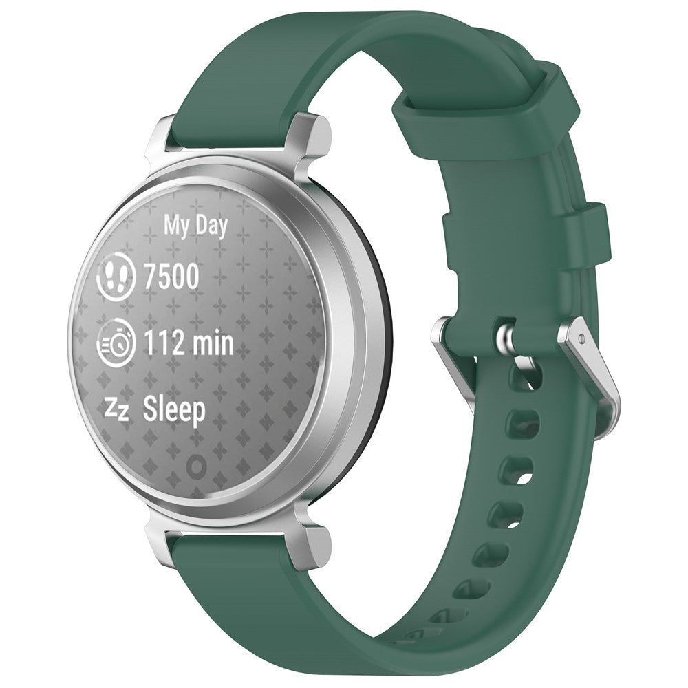 EIDERWOOD Garmin Lily 2 Silikonrem med Metallspenne - Mørkegrønn