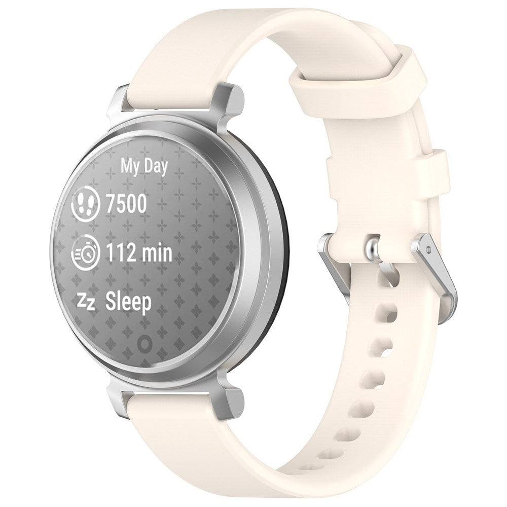 EIDERWOOD Garmin Lily 2 Silikonrem med Metallspenne - Beige