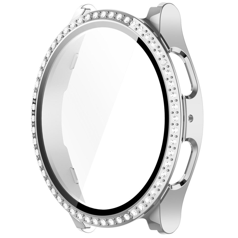 Samsung Galaxy Watch 7 (40mm) Deksel i Hardplast med Innebygd Skjermbeskytter - Sølv & Rhinsten