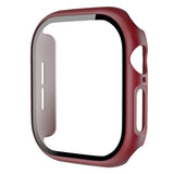 Apple Watch 11 / 10 (42mm) Hard Plast Deksel med Innebygd Skjermbeskytter - Mørk Rød