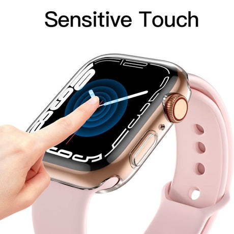 Apple Watch 11 / 10 (46mm) Fleksibelt Plast Deksel med innebygd Skjermbeskytter - Gjennomsiktig