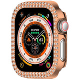 Apple Watch 11 / 10 (42mm) Hard Plastik Deksel - Rose Gold / Rhinsten